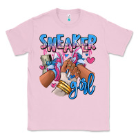 Bubblegum Pink Sneaker girl afro woman Classic Tee - RanaPortraitStore