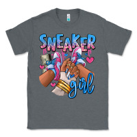 Charcoal Heather Sneaker girl afro woman Classic Tee - RanaPortraitStore
