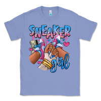 Colony Blue Sneaker girl afro woman Classic Tee - RanaPortraitStore