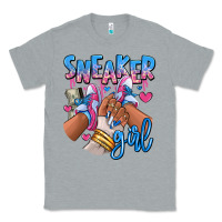 Heather Grey Sneaker girl afro woman Classic Tee - RanaPortraitStore