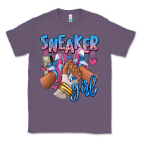Lavender Sneaker girl afro woman Classic Tee - RanaPortraitStore