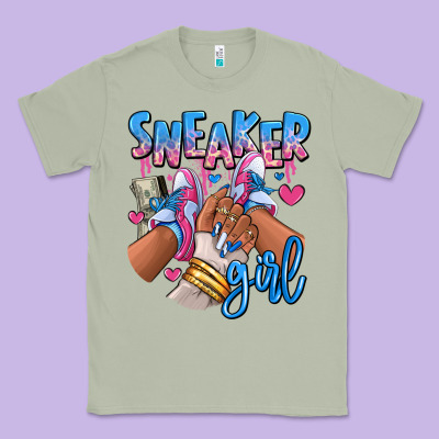 Sneaker Girl Afro Woman Classic Tee Designed By Ranaportraitstore