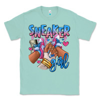 Seafoam Sneaker girl afro woman Classic Tee - RanaPortraitStore