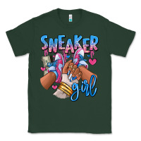 Sports Green Sneaker girl afro woman Classic Tee - RanaPortraitStore