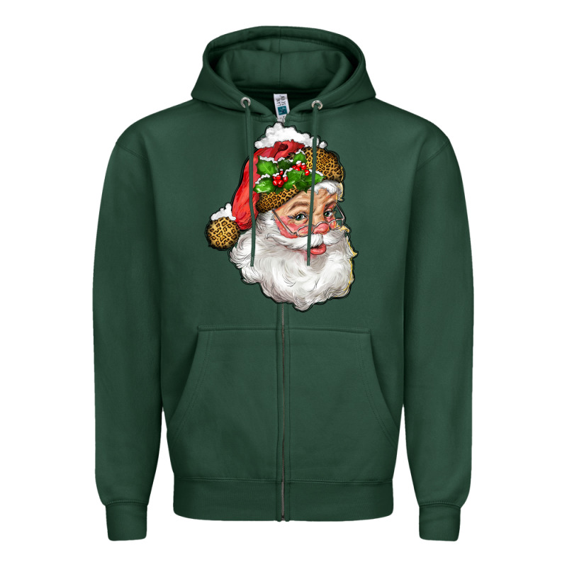 Santa Claus With Snow Zipper Hoodie by RanaPortraitStore | Teevron