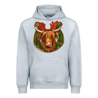 Christmas Highland Cow Mistletoe Christmas Urban Hoodie | Teevron