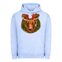 Pigment Grape Ice christmas highland cow mistletoe Christmas Urban Hoodie - Jasminsmagicworld