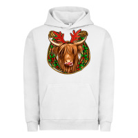 Pigment Lunar Rock christmas highland cow mistletoe Christmas Urban Hoodie - Jasminsmagicworld