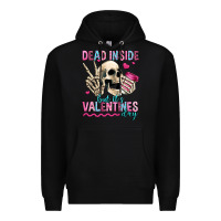 Black dead inside but it's valentines day Premium Hoodie - Jasminsmagicworld