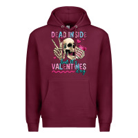 Burgundy dead inside but it's valentines day Premium Hoodie - Jasminsmagicworld