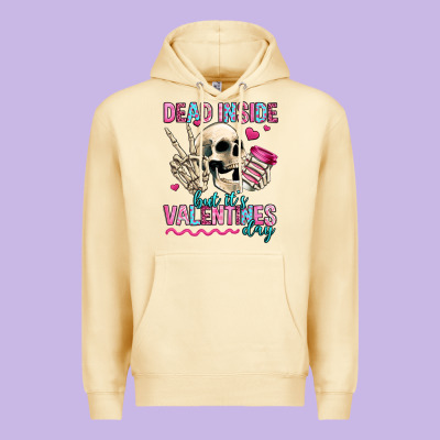Dead Inside But It's Valentines Day Premium Hoodie Designed By Jasminsmagicworld
