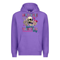 Purple dead inside but it's valentines day Premium Hoodie - Jasminsmagicworld