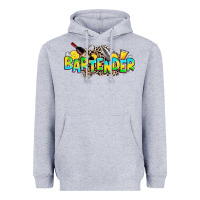 Heather Grey bartender Heavyweight Hoodie - Zillion Design Studio