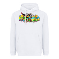 White bartender Heavyweight Hoodie - Zillion Design Studio