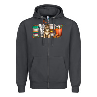 Smoke collie dog coffee cups Zipper Hoodie - texasbilliewilder