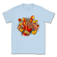 Dusty Blue Softball afro girl sneakers Classic Tee - RanaPortraitStore