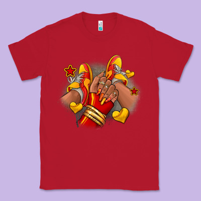 Softball Afro Girl Sneakers Classic Tee Designed By Ranaportraitstore