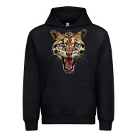 Black ocelot head Urban Hoodie - LillyAllenDesigns
