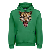 Emerald ocelot head Urban Hoodie - LillyAllenDesigns