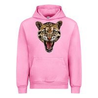 Fuchsia Pink ocelot head Urban Hoodie - LillyAllenDesigns