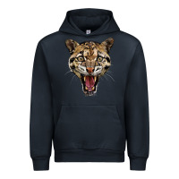 Navy ocelot head Urban Hoodie - LillyAllenDesigns