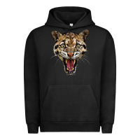 Pigment Black ocelot head Urban Hoodie - LillyAllenDesigns
