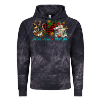 Cloud Black peace love martini Vintage Hoodie - AdoDesignShop