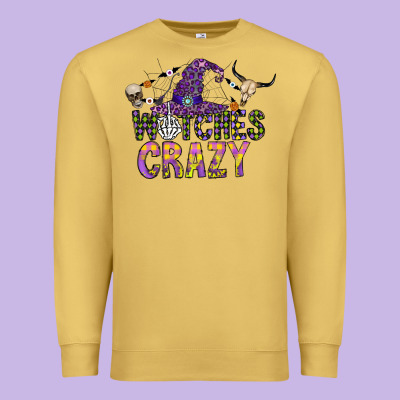 Witches Be Crazy Premium Sweatshirt Designed By Cowhidedigitalart