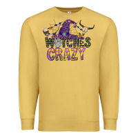Antique Gold Witches Be Crazy Premium Sweatshirt - CowhideDigitalArt