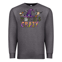 Charcoal Heather Witches Be Crazy Premium Sweatshirt - CowhideDigitalArt