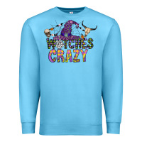 Ocean Blue Witches Be Crazy Premium Sweatshirt - CowhideDigitalArt