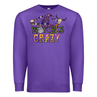 Purple Witches Be Crazy Premium Sweatshirt - CowhideDigitalArt