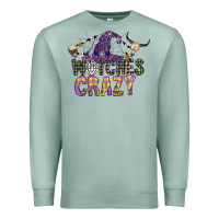 Seafoam Witches Be Crazy Premium Sweatshirt - CowhideDigitalArt