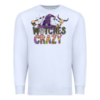White Witches Be Crazy Premium Sweatshirt - CowhideDigitalArt