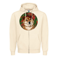 Sandshell Shiba Inu Christmas Zipper Hoodie - RanaPortraitStore