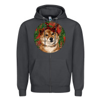 Smoke Shiba Inu Christmas Zipper Hoodie - RanaPortraitStore
