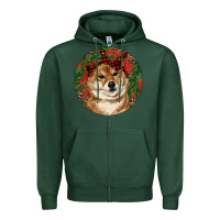 Shiba Inu Christmas Zipper Hoodie | Teevron