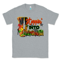 Heather Grey Steppin' into Juneteenth black fashion girl Classic Tee - RanaPortraitStore