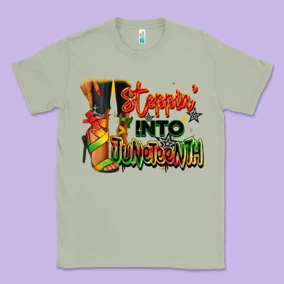 Steppin' Into Juneteenth Black Fashion Girl Classic Tee Designed By Ranaportraitstore