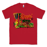 Red Steppin' into Juneteenth black fashion girl Classic Tee - RanaPortraitStore