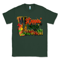 Sports Green Steppin' into Juneteenth black fashion girl Classic Tee - RanaPortraitStore