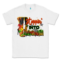 White Steppin' into Juneteenth black fashion girl Classic Tee - RanaPortraitStore