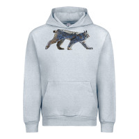Heather Grey canada lynx Urban Hoodie - LillyAllenDesigns