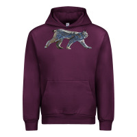 Mauve Wine canada lynx Urban Hoodie - LillyAllenDesigns