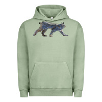 Pigment Oil Green canada lynx Urban Hoodie - LillyAllenDesigns