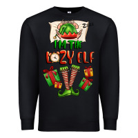 Black im the lazy elf Premium Sweatshirt - FaDigitalArtStudio