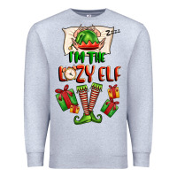 Heather Grey im the lazy elf Premium Sweatshirt - FaDigitalArtStudio