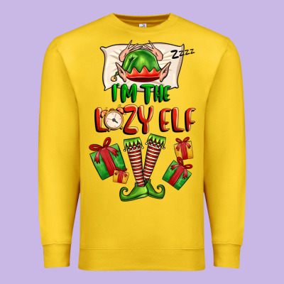 Im The Lazy Elf Premium Sweatshirt Designed By Fadigitalartstudio