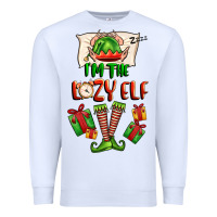 White im the lazy elf Premium Sweatshirt - FaDigitalArtStudio