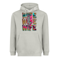 Race Wife Wife Wife Lightningbolt Heavyweight Hoodie | Teevron